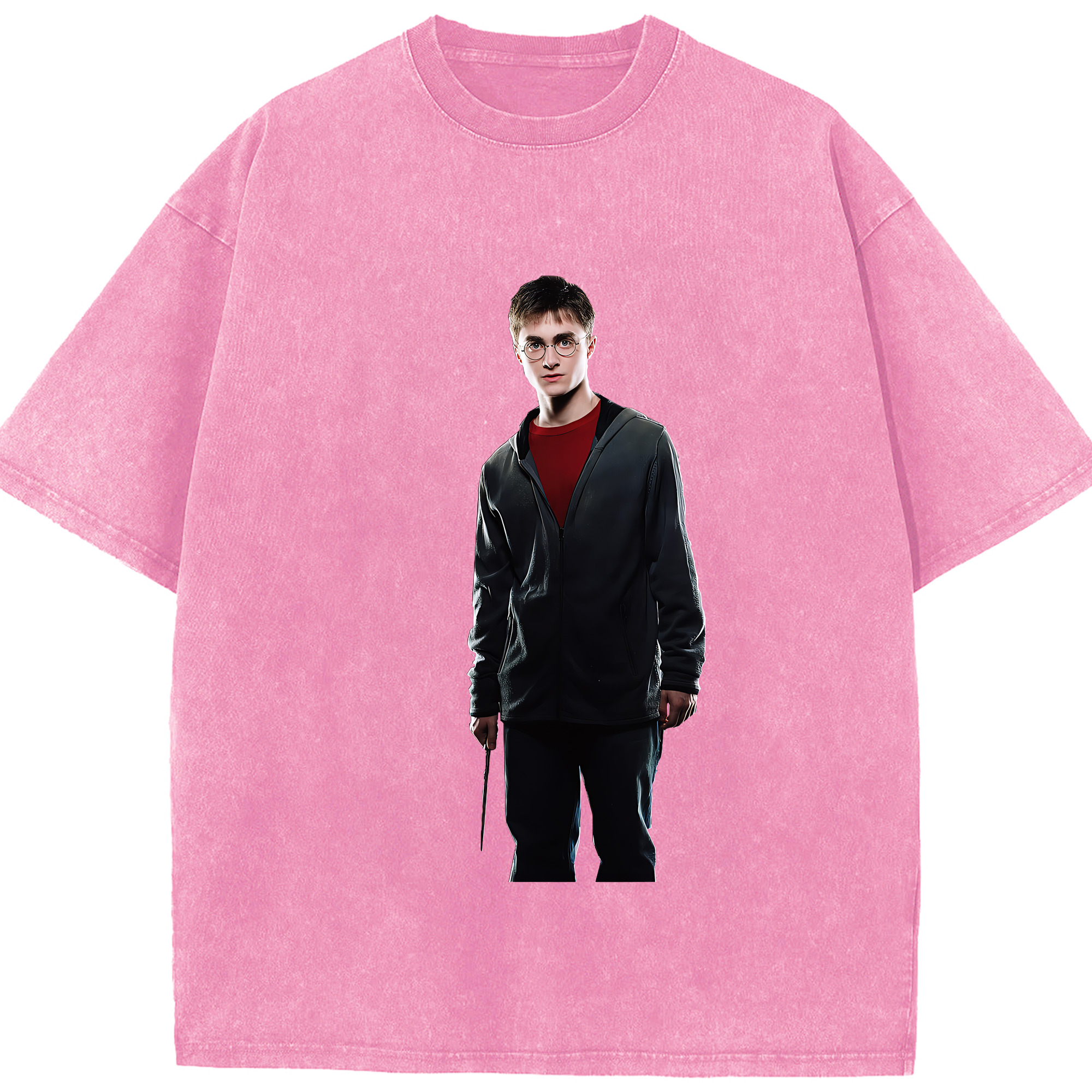 （画像用） Harry Potter ハリー・ポッターシリーズ 綿100% ヴィンテージ風 半袖Tシャツ（フロントプリント）